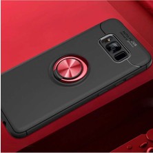 Anka Cep Cep Telefonu Aksesuarları Samsung Galaxy S8 Plus Kılıf Ravel Yüzüklü Standlı Silikon Kapak + Kablo Koruma + Ekran Koruma