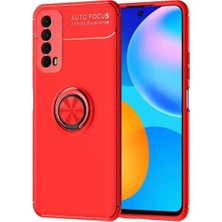 Anka Cep Cep Telefonu Aksesuarları Huawei P Smart 2021 Kılıf Ravel Yüzüklü Silikon Kapak + Ekran Koruma + Kablo Koruma