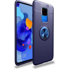 Anka Cep Cep Telefonu Aksesuarları Huawei Mate 30 Lite Kılıf Ravel Yüzüklü Silikon Kapak + Kablo Koruma + Ekran Koruma