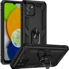 Anka Cep Cep Telefonu Aksesuarları Samsung Galaxy A03 Kılıf Vega Zırh Tank Tam Koruma Kapak+ Ekran Koruma + Kablo Koruma