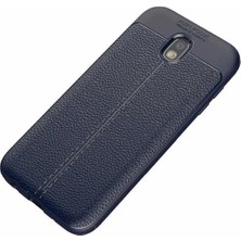 Anka Cep Cep Telefonu Aksesuarları Samsung Galaxy J5 Pro J530 Kılıf Deri Görünümlü Silikon + Ekran Koruma + Kablo Koruma