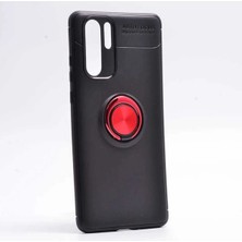 Anka Cep Cep Telefonu Aksesuarları Huawei P30 Pro Kılıf Ravel Yüzüklü Silikon Kapak + Ekran Koruma + Kablo Koruma