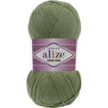 Alize Cotton Gold 485 Yeşil Renk 100gr %55 Pamuk %45 Akrilik Yün İplik Örgü Malzemesi