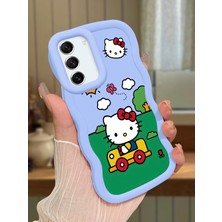 HONTINGA Samsung Galaxy S21 Fe Uyumlu Kılıfı Düşüme Önleyici Basitlik Anti Düşme Darbeye Dayanıklı Basit Mavi Yumuşak Silikon Telefon Kılıfı Hello Kitty Desen K9-0090