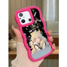 HONTINGA Redmi 12C Uyumlu Kılıfı Düşüme Önleyici Basitlik Anti Düşme Darbeye Dayanıklı Basit Kırmızı Yumuşak Silikon Telefon Kılıfı Güzel Kız Desen K9-0088