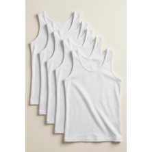 Bony Socks 5'li Paket Basic Kalın Askılı Beyaz Kız Çocuk Atlet