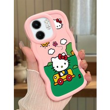 HONTINGA Infinix Smart 9 Uyumlu Kılıfı Düşüme Önleyici Basitlik Anti Düşme Darbeye Dayanıklı Basit Pembe Yumuşak Silikon Telefon Kılıfı Hello Kitty Desen K9-0090