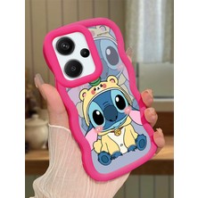 HONTINGA Redmi Note 13 Pro Plus 5g Uyumlu Kılıfı Düşüme Önleyici Basitlik Anti Düşme Darbeye Dayanıklı Basit Kırmızı Yumuşak Silikon Telefon Kılıfı Stitch Desen K9-0092