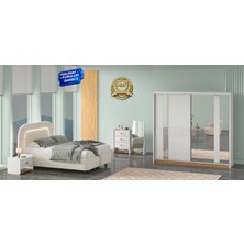 Vieva Yakamoz Yatak Odası Takımı Sürgülü Gardırop Bazalı Kurulum Montaj Dahil