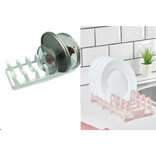 Luord-Store 2li Set Tencere Kapağı Organizeri Pratik Tabaklık