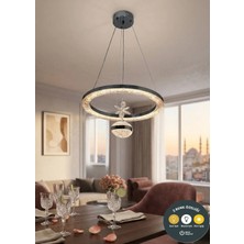 Lzy Avize Store Kristal Tek Toplu Sarkıt Halka Avize – Modern Salon, Yemek Masası, Mutfak, Antre ve Çocuk Odası Aydınlatma
