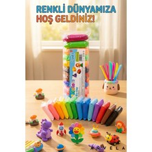 Arvela Clay Zıplayan Havayla Kuruyan Yumuşak Kil 12 Renkli - Kendin Yap Seti