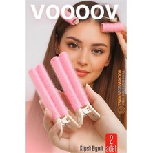 Luord-Store 2'li Klipsli Saç Bigudisi Isısız Doğal Bukle Bigudisi Dipten Hacim Perçem Şekillend