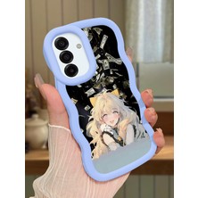 HONTINGA Samsung Galaxy A17 Uyumlu Kılıfı Düşüme Önleyici Basitlik Anti Düşme Darbeye Dayanıklı Basit Mavi Yumuşak Silikon Telefon Kılıfı Güzel Kız Desen K9-0088