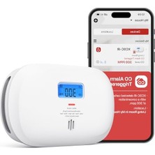 Cekar Store Akıllı Karbon Monoksit Dedektörü XC0C-IR, Uygulama Üzerinden Sessizlik, LCD Dijital Ekranlı Co Alarmı, Değiştirilebilir Pilli, 1'li Paket