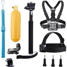 Cekar Store Evrensel Aksiyon Kamerası Aksesuarları Paket Kafası Göğüs Kayışı Montajı/selfie Çubuğu/yüzer El Kavraması Dragon Touch/akaso EK7000 Brave 4 5 6 7 Le V50X/GO Hero 11 10 9 8 7 ile Uyumlu