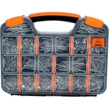 Cekar Store Netzerkoz 1231 Parça 16 Çeşit Vida Seti, Bits Matkap Ucu- Büyük Sunta Vidası Seti-Vida Organizer Çantası