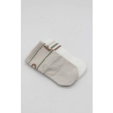 Luord-Store Penye Kaymaz Soket Çorap 2li 10144 Taş Ekru