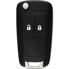 Cekar Store Autohan Keys Astra J, Insignia, Corsa E Için 2 Butonlu Anahtar Kabı, Siyah, Anahtar Kasası
