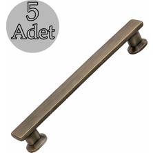 Badem10 Özen 160 mm Çizme Antik Sarı Çekmece Kulp 5 Adet Set Metal Mobilya Kulpu Modern Dekoratif Tasarım