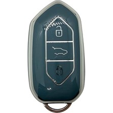 Cekar Store Autohan Keys Togg T10X T10F Akıllı Anahtar Kılıfı, 3 Tuşlu, Nano Koruma (Gri-Gümüş)