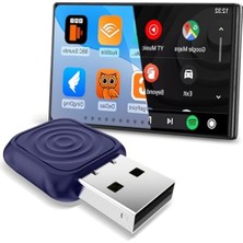 Cekar Store iPhone Için Mini Ultra Carplay Kablosuz Adaptör, Kablosuz Android Otomatik Adaptör, Kablolu Kablosuz Carplay ve Android Auto, Tak ve Çalıştır Kurulumu, 2016+ Otomobillerle Uyumlu