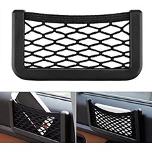 Cekar Store Araç Içi Fileli Cep Telefon Cüzdan Gözlük Için Çok Amaçlı Yapışkanlı Ceplik Telefon Tutucu