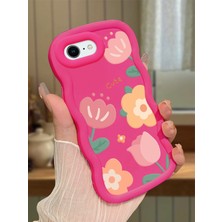 Ucuc iPhone 6 Plus/6s Plus Uyumlu Fuşya Silikon Kılıf Kamera Korumalı Darbe Emici Tasarım Şık Baskı Kılıf