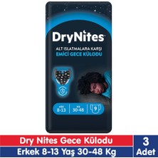 Huggies Drynites Erkek 8-13 Yaş Emici Gece Külodu 30-48 kg 9x3 27 Adet