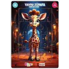 BToys Yavru Zürafa - Frame Puzzle - 12 Parça 