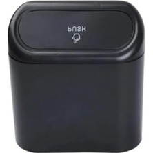 Cekar Store Oto Aksesuar Araba Çöp Kutusu Portatif Araç Içi Taşınabilir Kapaklı Organizer Çöp Kovası (Siyah)