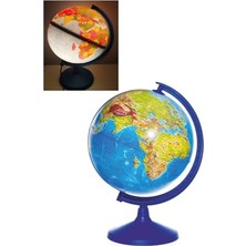 Cekar Store Işıklı Küre - 30 cm - Hem Siyasi Hem Fiziki Dünya Küresi En Büyük Boy Eğitici Yer Küre