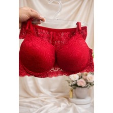Mihra Homewear Kırmızı Dantelli Sütyen
