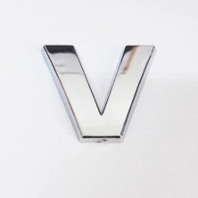 Luord-Store V Harfi 3,75 cm Krom Yapışkanlı