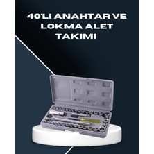 Luord-Store Dayanıklı Karbon Çelik 40 Parça Lokma Cırcır Anahtar Seti