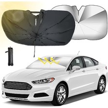 Cekar Store Ön Cam Için Araç Güneş Koruması, Geliştirilmiş Katlanabilir Güneş Şemsiyesi, Ön Cam, Uv Koruması, 360° Dönebilir, Bükülebilir Şaft, Arabanızı Çiziklerden Koruyun 132 x 73 cm (52 x 29 Inç)