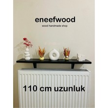 Feyza Design Petek Üstü Raf 110X15 Mat Siyah Dresuar