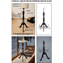 Manken İstanbul Siyah Gürgen Ahşap Dekoratif Terzi Mankeni Ayağı