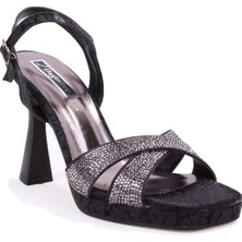 Dagoster DZA07-337650 Siyah 10.5 cm Kalın Topuklu Platform Kadın Ayakkabı