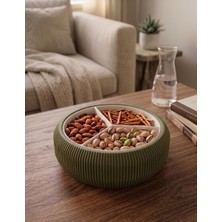 My Craft 3D MYCRAFT3D Renkli Modern Çerezlik - Dokulu Dekoratif Sunum Tabağı Yeni Ev Hediyesi Modern Cips ve Sosluk Seti