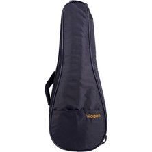 Wagon 03 Serisi Siyah Concert Ukulele Çantası Su Geçirmez Dayanıklı Kumaş ile