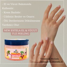 New Estela Profesyonel Tropikal Meyve Özlü El & Vücut Tuz Peeling 500GR