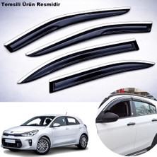 Caraks Kia Rio Hb Mügen Cam Rüzgarlığı Abs Krom Nikelajlı Cam Rüzgarlığı 2017-2026 Arası 4 Lü Set