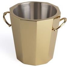LuckyArt Gold Paslanmaz Çelik Dekoratif Buz Kovası 24 cm