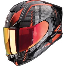 Scorpion EXO-530 Air Theras Kapalı Motosiklet Kaskı Metalik Siyah  Kırmızı