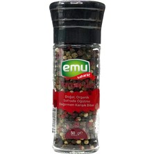 Emu Baharat Karışık Renkli Tane Karabiber Değirmen Kapak 50 gr