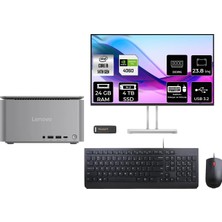Lenovo Thinkcentre Neo Ultra i9 14900 RTX 4060 24GB RAM 4TB SSD 23.8" FHD FreeDOS 12W1001XTRP420 Mini PC + Per4 USB