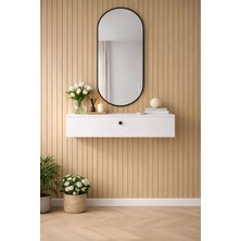 Feyza Design Dresuar , Kapaklı Konsol , Tek Bölmeli , Vestiyer Lambiri Dresuarı 60 cm