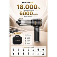 18000PA Güçlü Vakum Araç Süpürgesi Taşınabilir Çantalı 6000MAH Bataryalı Üflemeli HXVC-002