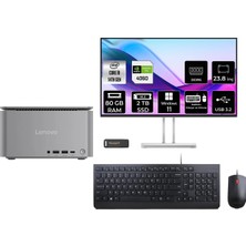 Lenovo Thinkcentre Neo Ultra i9 14900 RTX 4060 80GB RAM 2TB SSD 23.8" FHD Win11 Pro 12W1001XTRP511 Mini PC + Per4 USB